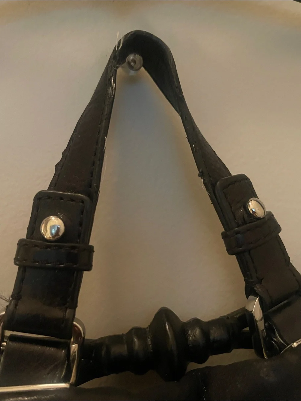 Michael Kors Black Leather Zip-Accent Backpack